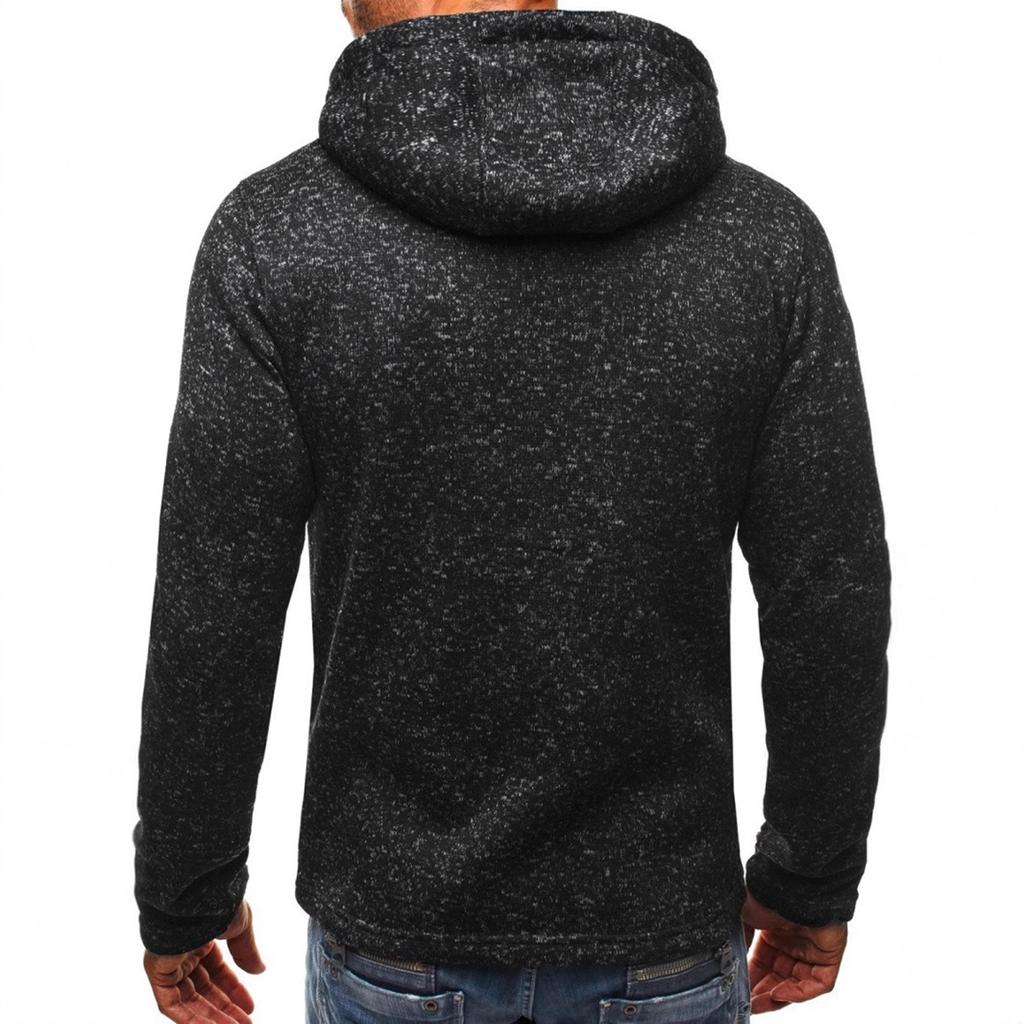 Men's Sports Casual Sweatshirt Zipper Pocket Cardigan Hooded Jacket