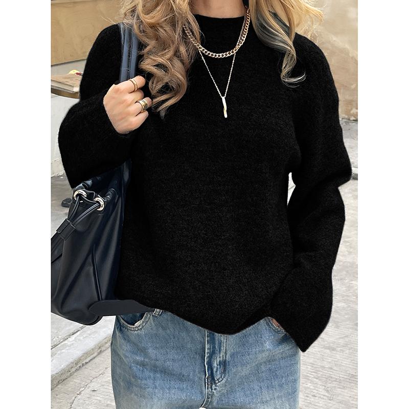 

Sweater Women Knitting Top Pullover Turtleneck Jumpers Thick Knitwear Streetwear Vintage Knitted Tops Autumn Winter S чёрный