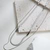 Double Layer Snake Chain Choker for Women, Blade Pendant Collarbone Necklace, Edgy Minimalist Luxury Layered Jewelry Gift