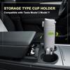 For Tesla Model 3 Model Y Cup Holder Ert Center Console Water Cup Limit Clamp, Under Armrest Box Storage Tray Key Card Sunglasses Holder For Tesla