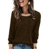 Женский модный пуловер с длинными рукавами, однотонный топ