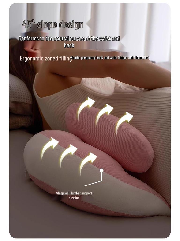 U-shaped Maternity Pillow for Back, Side, and Abdominal Support