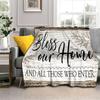 Family Text Blanket Love Flannel Throw Blanket Super Soft Fleece for Bedroom Couch Sofa Gift for Family Lightweight King Size