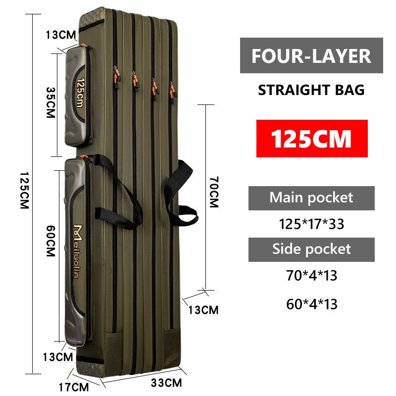 Fishing Gear Bag Green Waterproof and Wear-resistant Multifunctional Shoulder Bag Dual Shoulder Carry System