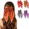 Ghost Spider Web Halloween Hair Bow Clip & Triangle Scarf Set