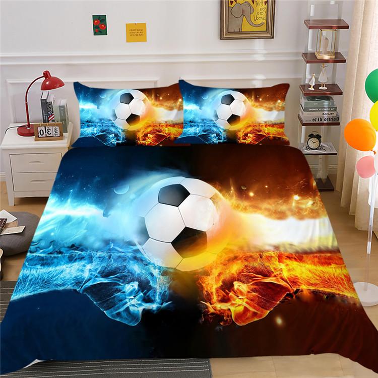 Fußball-Serie Polyester-Bettwäsche Zwei- oder Dreiteilig 3D-Digitaldruck