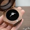 Velvet Lining Ring Display Box Retro Couples Ring Box Classic Wooden Jewelry Box  Engagement Gift