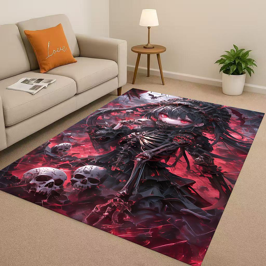 2026 New Gothic Dark Sexy Girls Cartoon Anime Characters Living Room Non-Slip Area Rug Carpet for Bedroom Playroom Sofa,Doormat