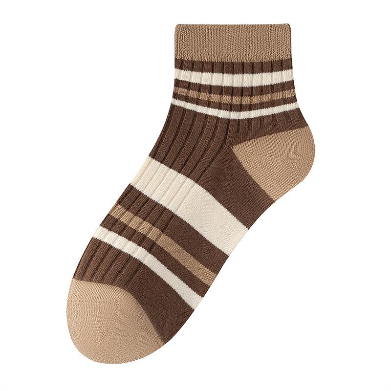 Socks, Sweat-Absorbing And Odor-Proof Autumn Socks, Maillard Double-Needle Breathable Cotton Socks, Trendy Versatile Socks