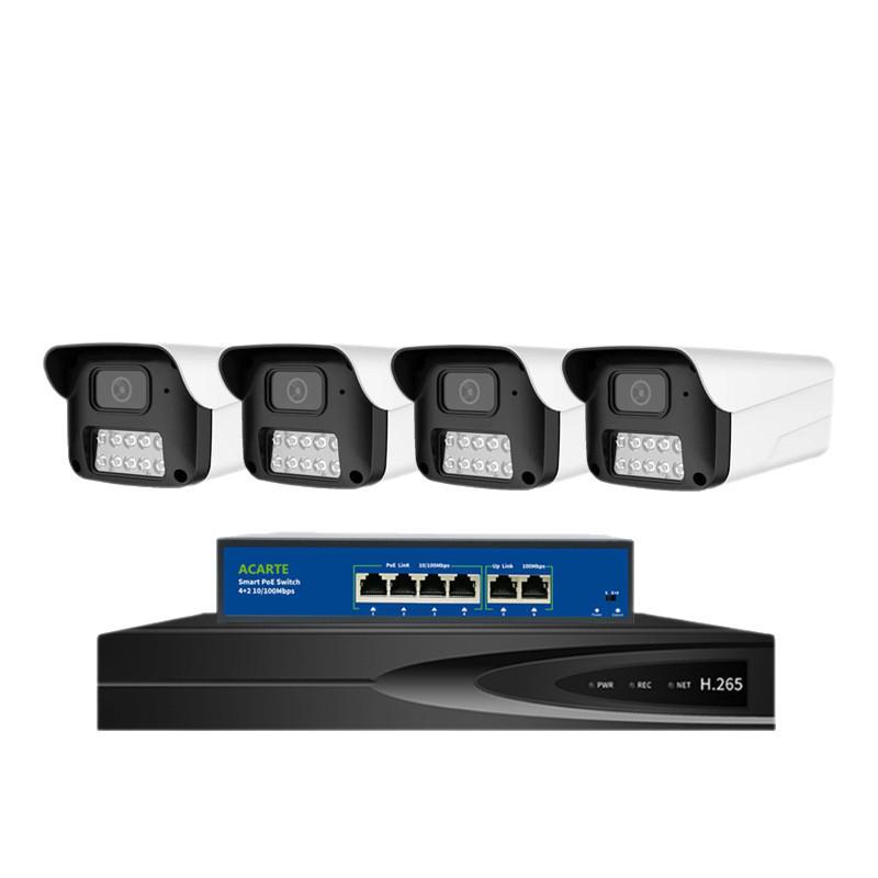 High-Definition 8MP Full-Color Outdoor Surveillance Camera with Smart Dual-Light Night Vision and POE Kit