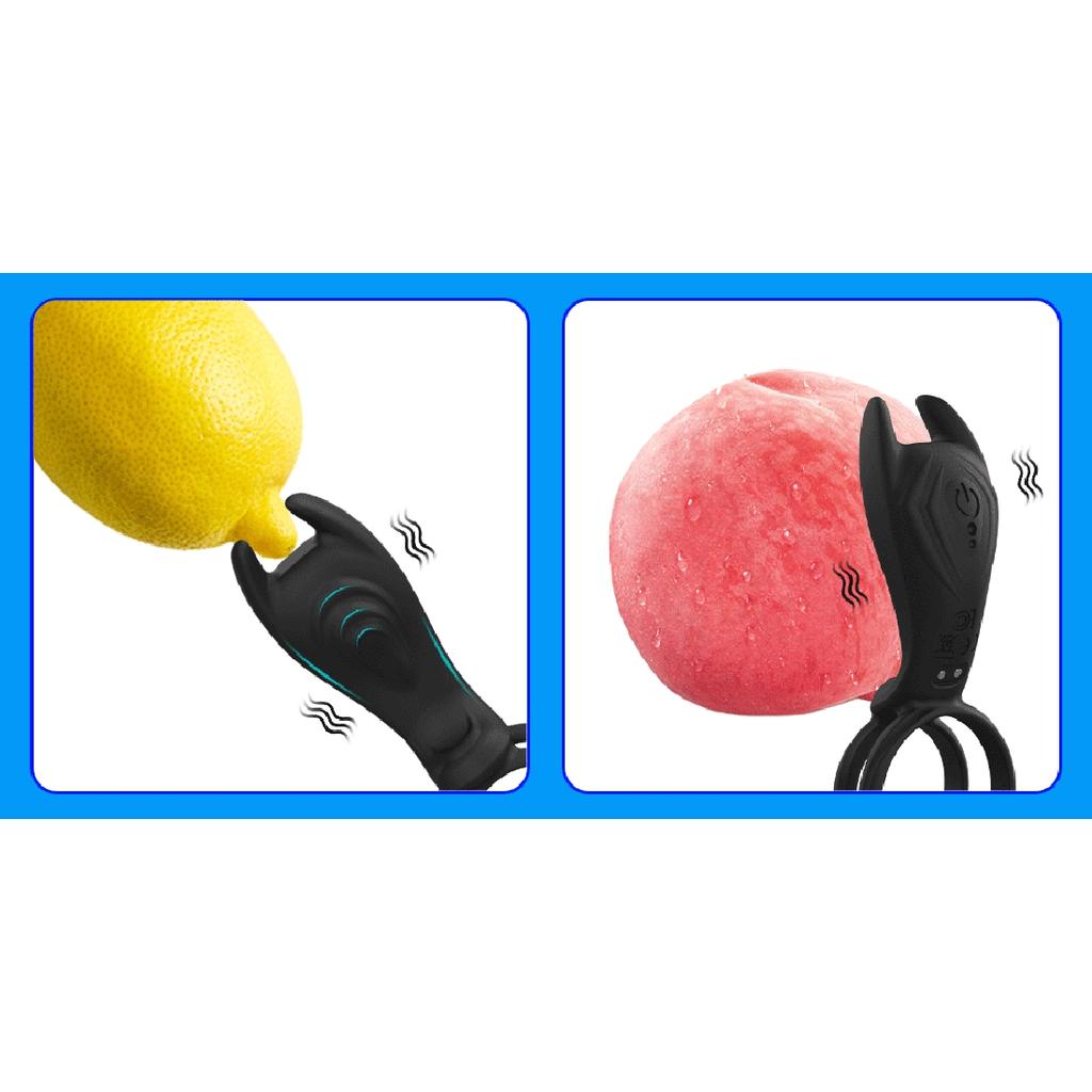 Vibrating Penis Ring with Remote Control for Men Couples Dual Cock Ring Delay Ejaculation Cockring Clit Stimulator Sex