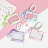 Dialog Box Transparent Card Cover Student Cartoon Slider Card Pack Game Card ID Card Set Pendant Anti-lost Card Holder