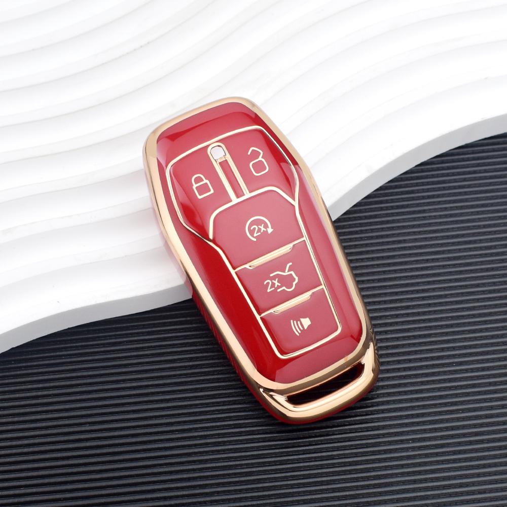 5 Buttons Tpu Car Remote Key Case Cover For Ford Fusion F-150 Edge Explorer Mustang Lincoln MKZ MKC Platinum 2016 F150 Lariat
