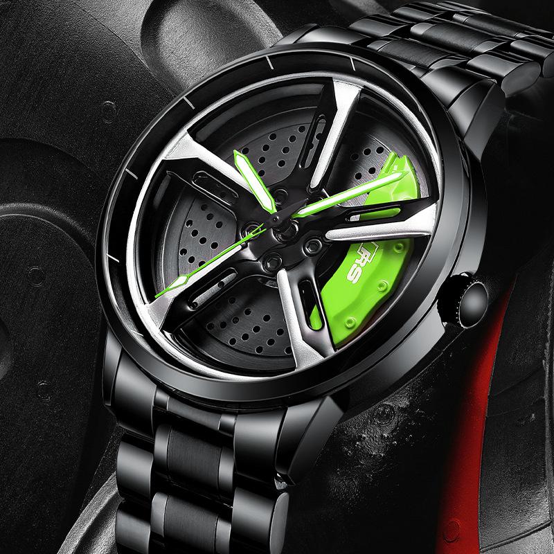 SVJ Men's Watch Car Wheel Modified Rs7 Men's Watch Hydraulic Three-dimensional Hollow Quartz Watch