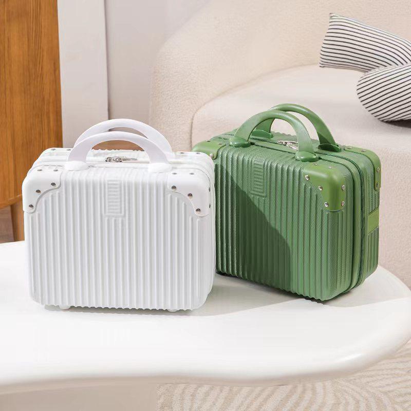 14" Retro Makeup Case - Mini Suitcase Handbag Storage Bag for Travel