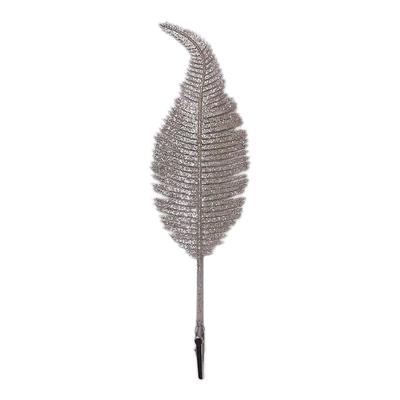 Christmas Tree Leaves Ornament Glittery Leaf with Clip Tree Hanging Baubles Decor for Christmas