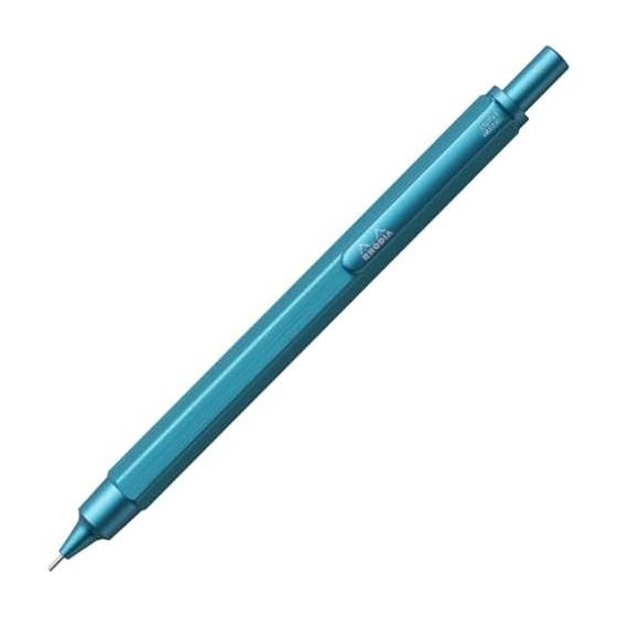 Rhodia Script Multi Pen Turquoise Limited Edition - 3-in-1 Ballpoint (Black/Red 0.5mm) & Mechanical Pencil (0.5mm) with Aluminum Body, Rotary Action,