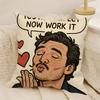 Interesting demeanor Man PPedro Pascal Pillow Case Natural Linen DoubleSided Printing Sofa Home Decor Cushion Cover