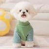 Dog Base Coat Warm Puppy Striped Pullovers Comfortable with D-Ring Dog Bottoming Shirt Soft Dog Sweater Outdoor Activities