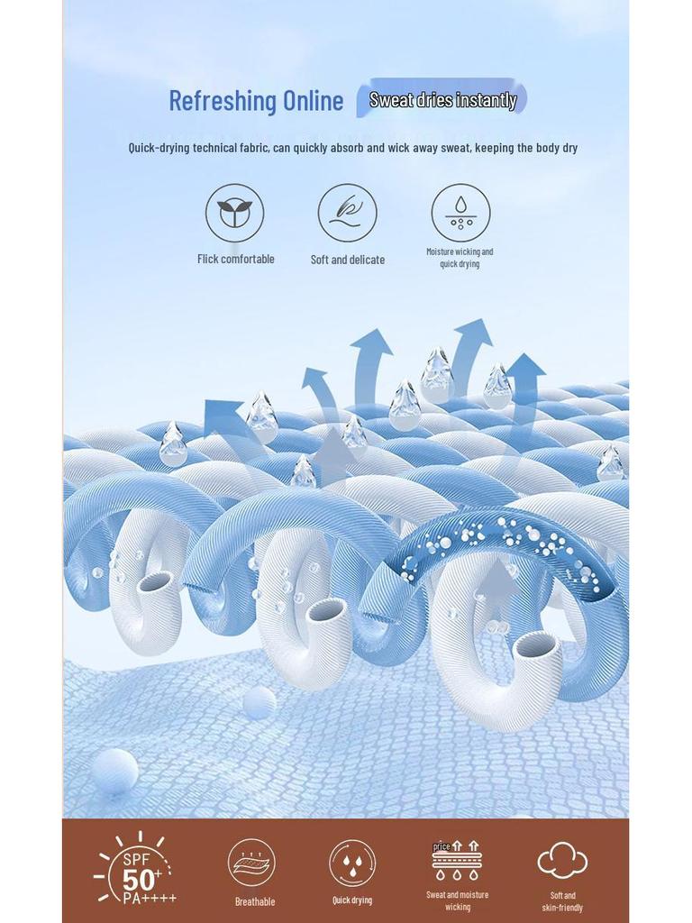 Men's Quick-Dry Ice Silk Stretch T-Shirt: Round Neck, Breathable, Short Sleeve, Sun-Protective, Summer Fitness Running Top.