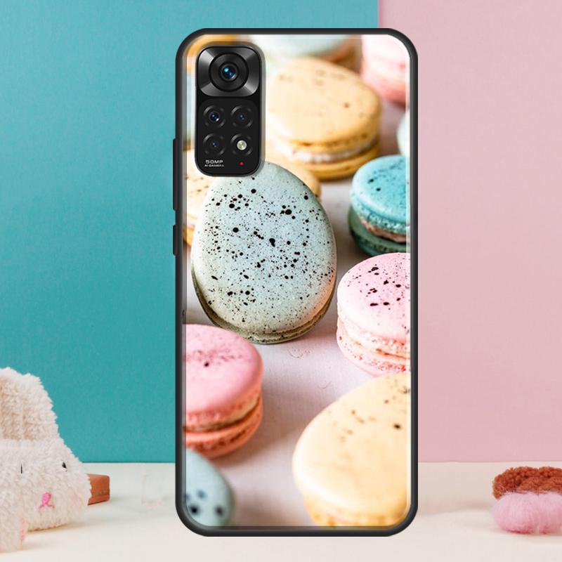 Macarons Cake Dessert Case For Xiaomi Redmi Note 14 12 11 9 10 13 Pro 9S 10S 11S 12S Redmi 13C 10C 12C 14C Cover
