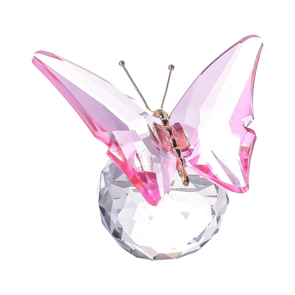 Crystal Butterfly Figurine Collectible - Handmade Glass Animals Figurines Crystal Office Desk Table Home Decor Paperweight