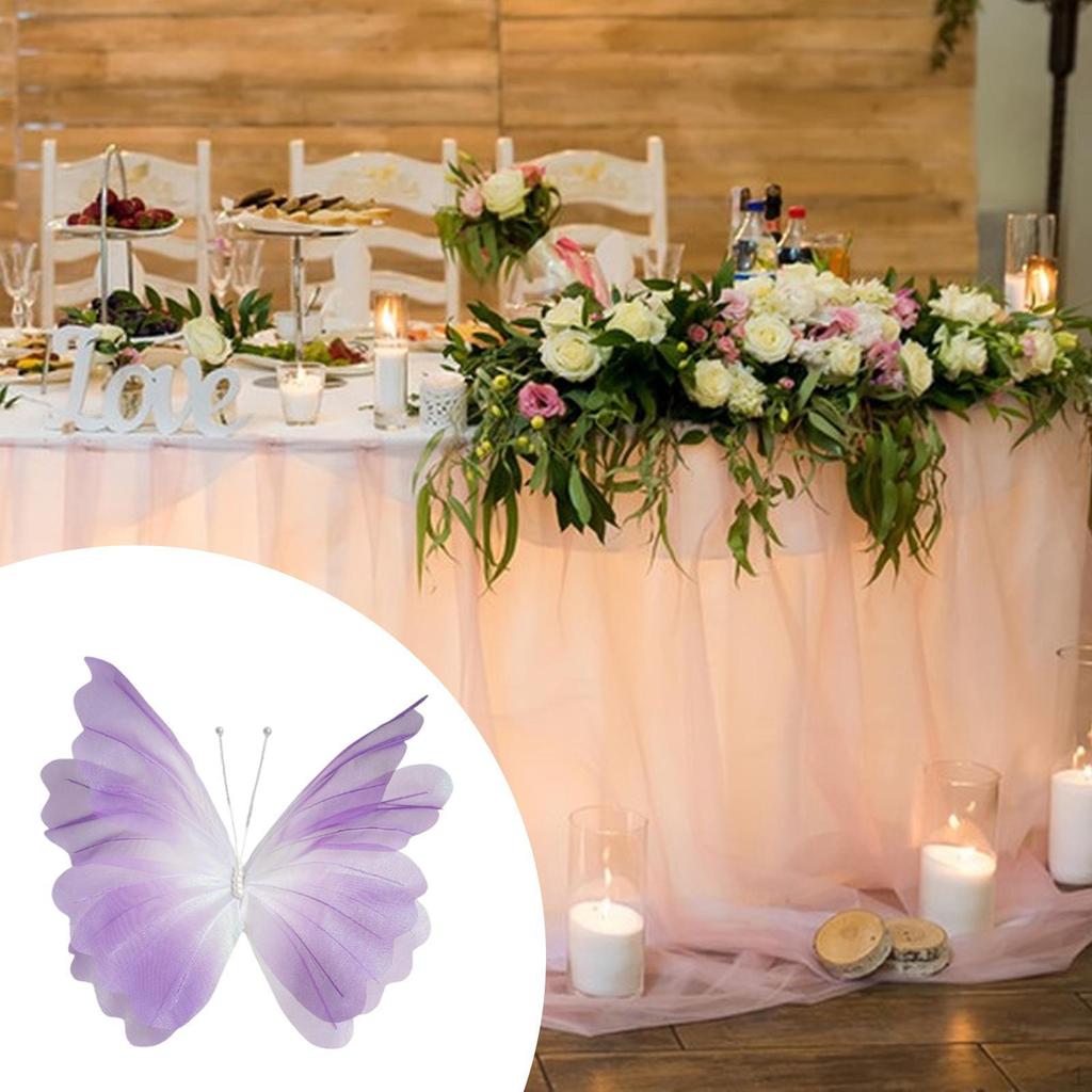 Yarn Artificial Butterfly Decoration 3D Hanging Wall Photo Props for Aisle