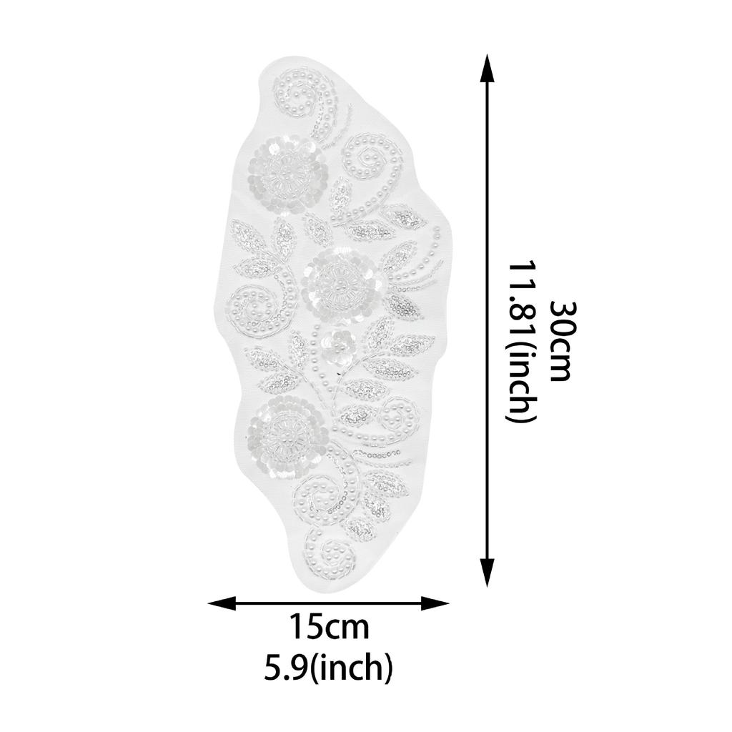 Heavy Industry Beaded Sequins Floral Cloth Stickers Gift Lace Lace Dance Clothes Performance Clothes Decorative Clothing Accessories