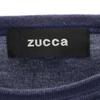 ZUCCa Made In Japan Short Sleeve Shirt Fabric Switching T-shirt M Navy Men's Used