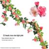 Artificial Cherry Blossom Vine – Silk Floral Decoration for Indoor Ceilings and Air Conditioning Water Pipe Covers