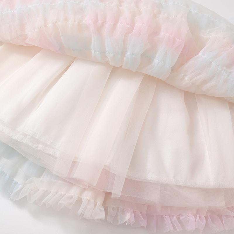 Mädchen Mesh TUTU Rock 2025 Sommer neu Kinder süße Prinzessin flauschiger Kuchenrock