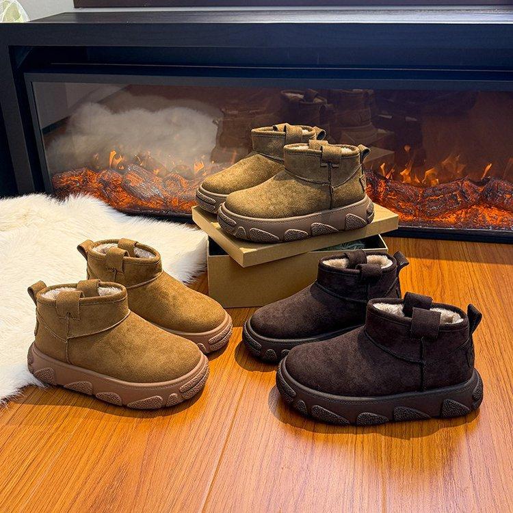 Thick-soled snow boots women's 2025 new winter velvet bread shoes waterproof, non-slip and warm Northeast cotton shoes