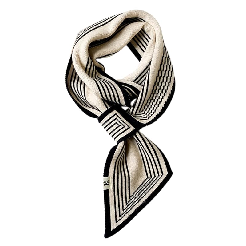 

[Qzkouma] neck warmer ladies muffler snood cross Plug-in muffler knitted muffler autumn/winter Cold protection Popularity fashion (time pattern)