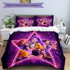Set copripiumino 3 pezzi (1*Copripiumino + 2*Federe, Senza Nucleo),Set Biancheria da Letto con Stampa KPop Demon Hunters, Decorazione Camera da Letto, Stagione Unica, Regalo di Compleanno