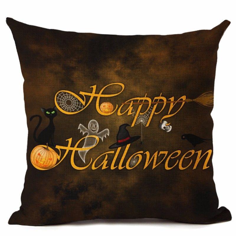 18" Cotton Halloween Linen Throw Pillow Case Cushion Cover Party Home Decor Sofa