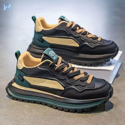 Chaussures de sport simples pour hommes, décontractées et polyvalentes, chaussures Forrest Gump, style Hong Kong, haute valeur, chaussures de papa, nouvelles chaussures à plateforme rehaussantes