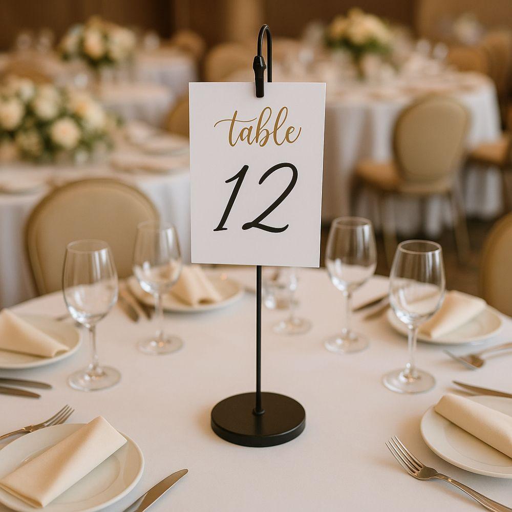 Elegant Metal Place Card Holder Black Clamps Place Card Stands Memo Stand  Home Office Decor