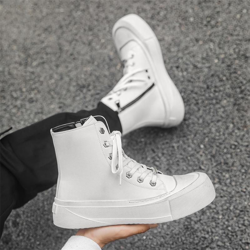 The new board shoes are heightened and old, little white shoes, the same for men and women, couple casual derby shoes 66656-W