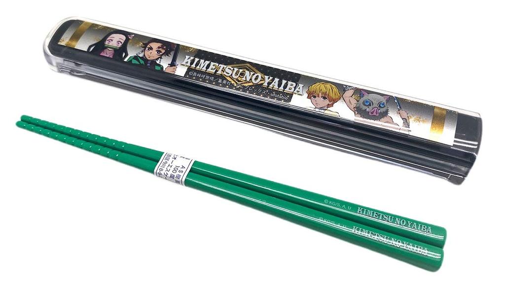 OSK Demon Kimetsu no Yaiba Pull Lid Chopsticks Box Set HS Dark Brown Slayer 11,