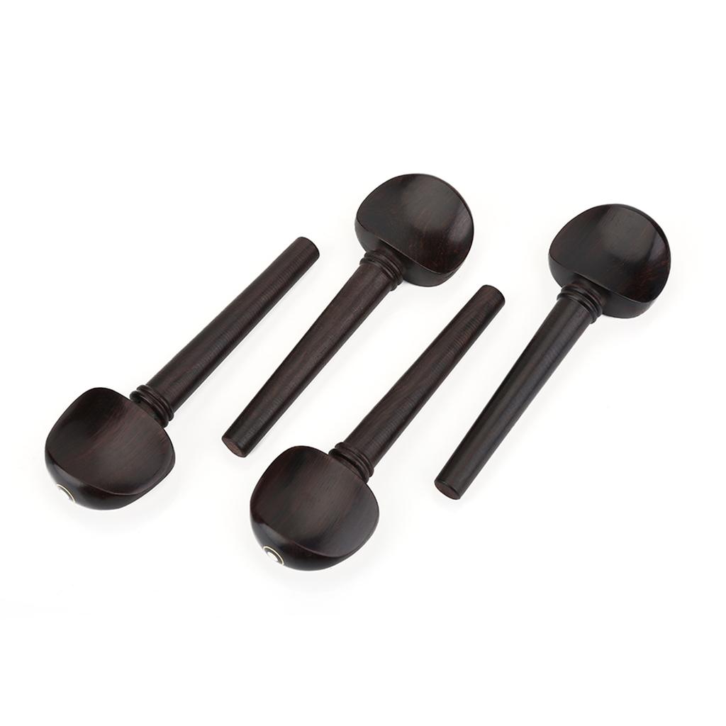 4pcs Ebony Wood Cello Pegs Tuning Accessories No Hole Musical Instruments Parts for 4 4 Cello