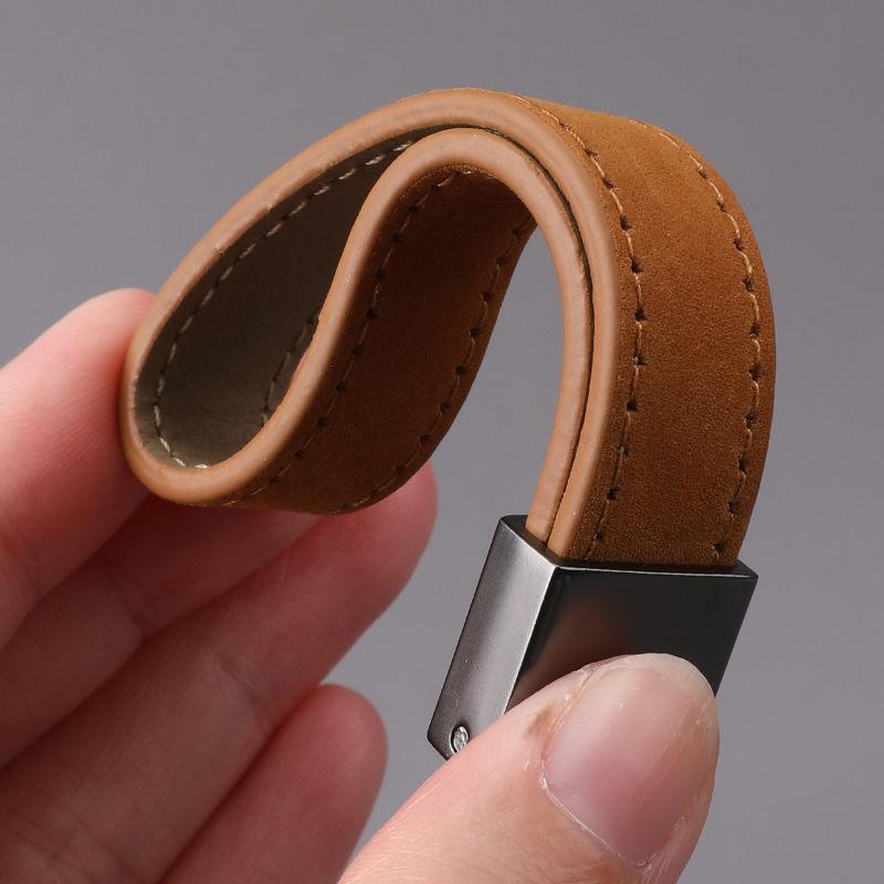 Frosting Leather Keychain Wrist Straps Hand Lanyard Simple Lovers Keychain Car Key Chain Keyring Belt Hanging Rope Pendant