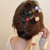 Vintage Bunte Sommer Haarklammern Spangen Für Frauen Kugelförmige Haarnadel Reise Haarschmuck Großer Haarklammer Hai Griff