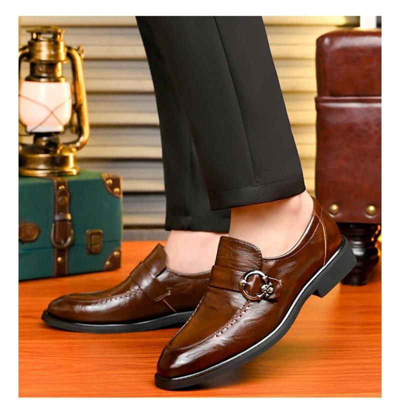 Fashion Fashion Large Size 37-48 Cow Leather Men's Brogue Shoes Designer Soft-soled Business Men Dress Shoes New Male Wedding Shoe