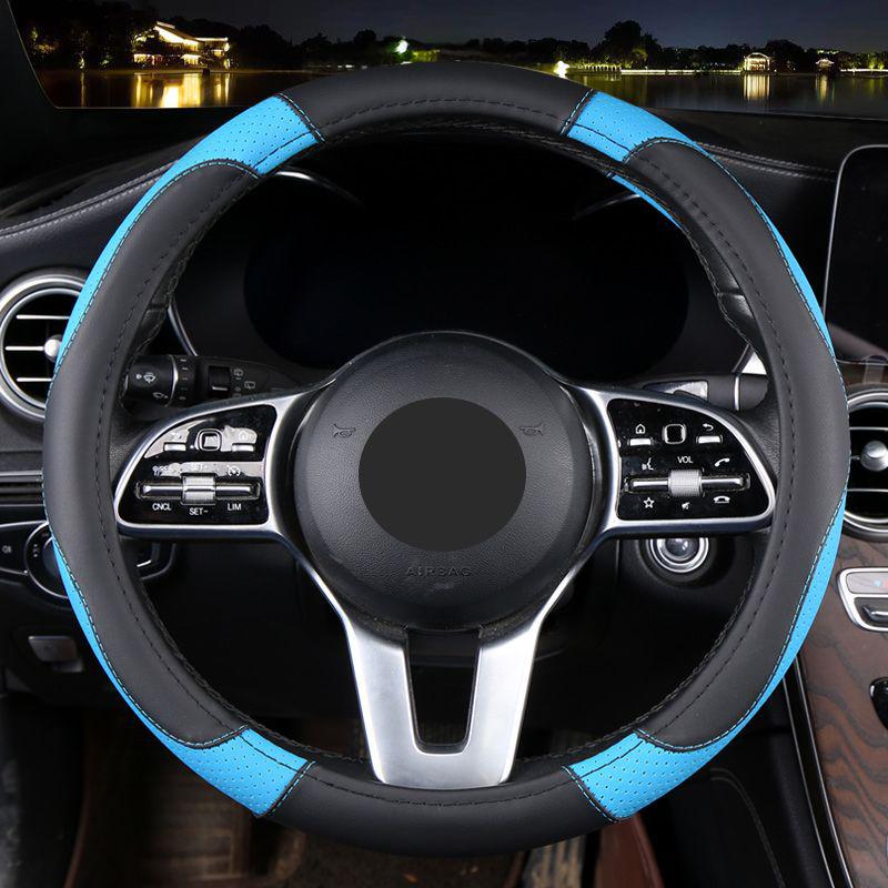 Women's Universal Cartoon Steering Wheel Cover - Four Seasons Carbon Fiber Texture