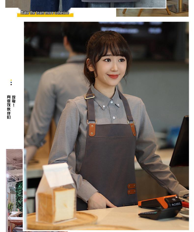 High-End Waterproof Canvas Apron for Catering and Dining