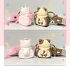Llavero de Joyería de Rollo de Pastel de Gato de Dibujos Animados Llaveros Colgante Chic de Rollo de Pastel de Gato Llavero para Bolso Cartera