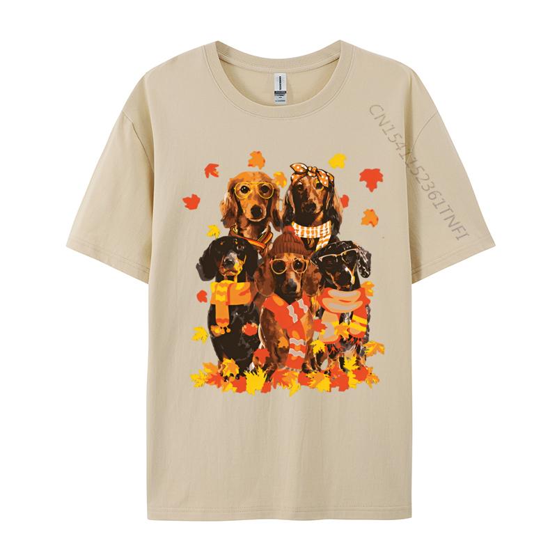 Dachshund Dog Halloween Thanksgiving Tshirt Male Brand New England Style Tops Tees Cotton T Shirt Mens Clothing Plus Size