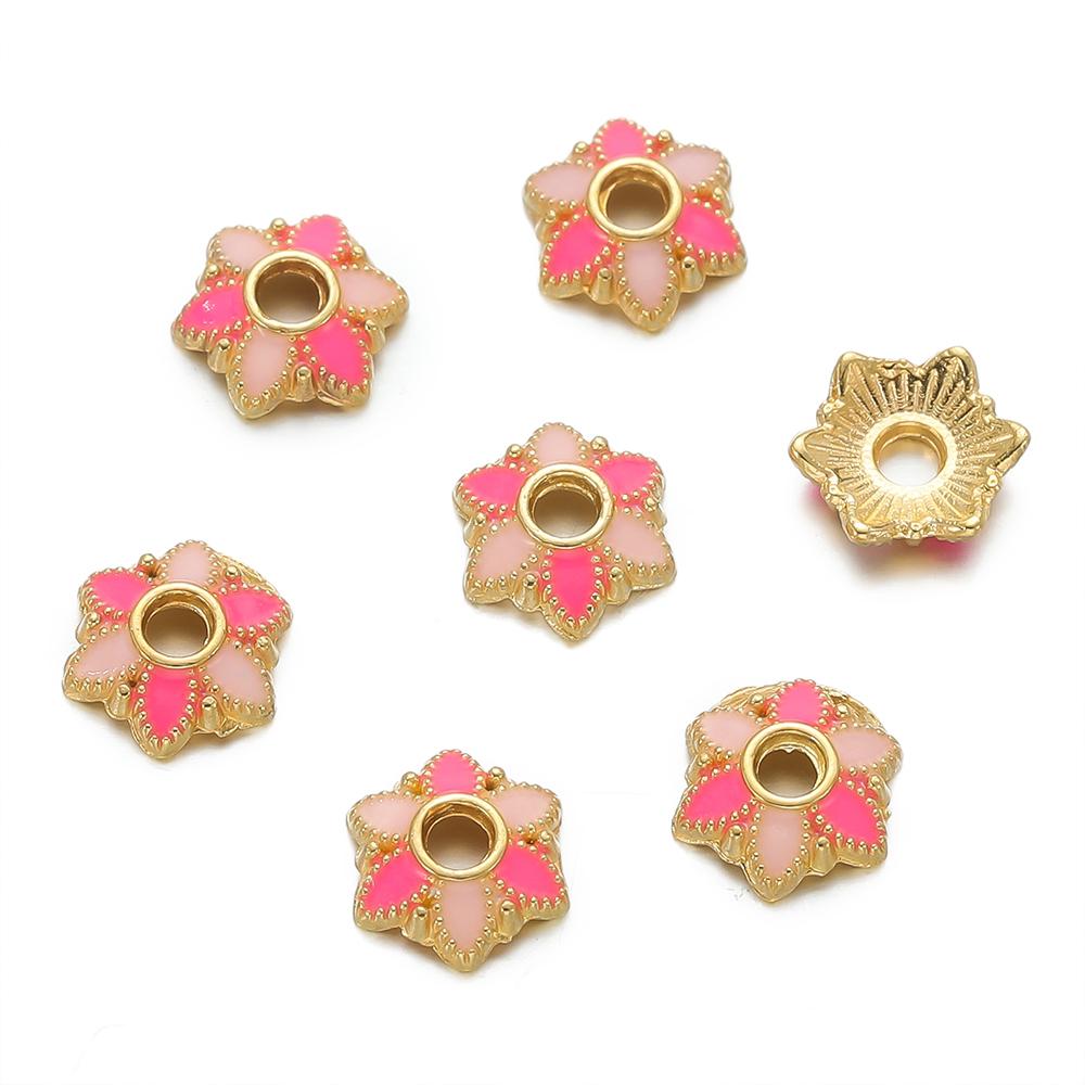 10pcs/lot Metal Loose Spacer Beads Flowers Caps For DIY End Spacer Charms Necklace Bracelets Earring Jewelry Making Craft