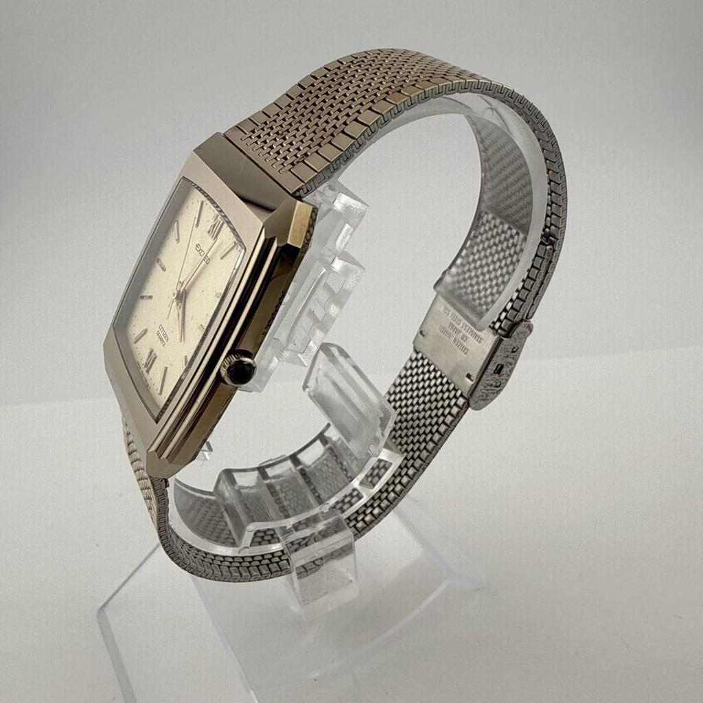 Used CITIZEN Exceed UHAG 4-795733 Men's Watch Quartz Working Item Battery Replaced [T41]