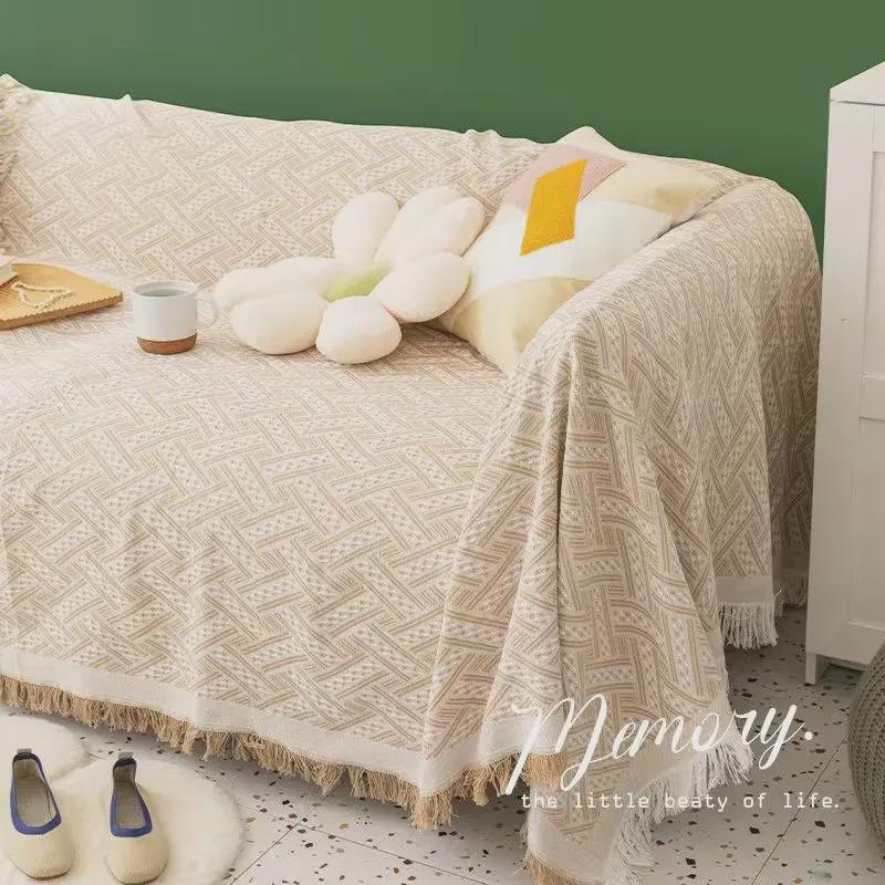 Nordische Vollbezugs-Sofa-Decke und Kissenbezug - Ganzjahresnutzung